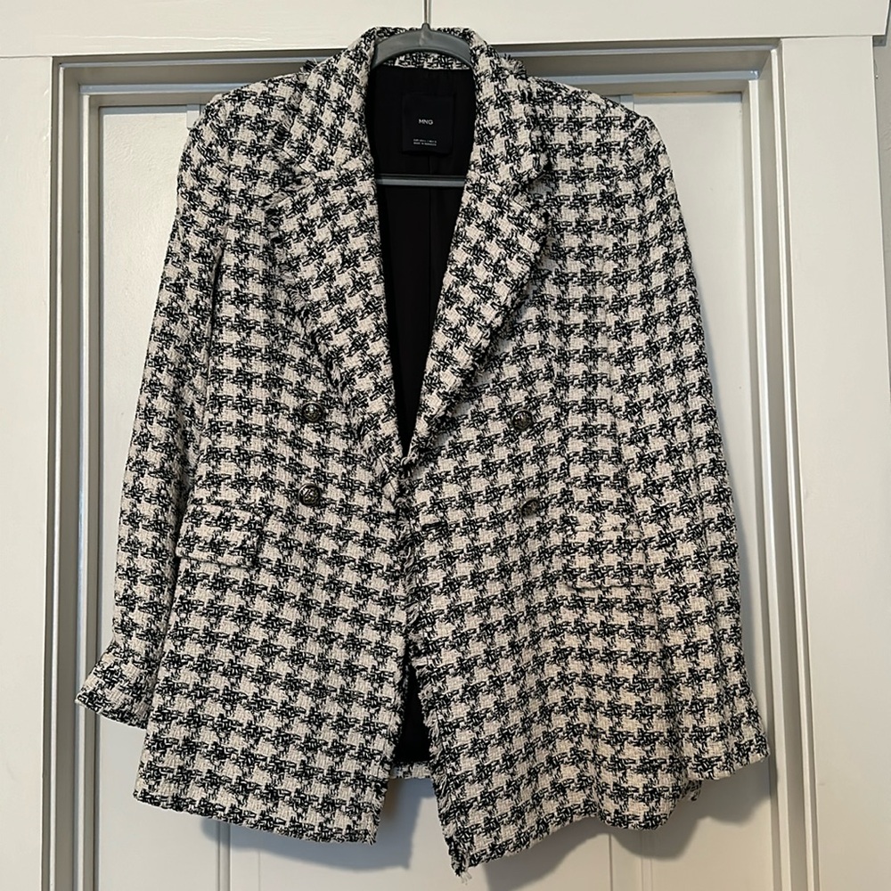 Mango houndstooth blazer